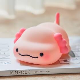 Atsui Atle014ap Axolotl Night Light Cute Led Squishy Animal Lamp For Kids Pink Decor 1 Pcs