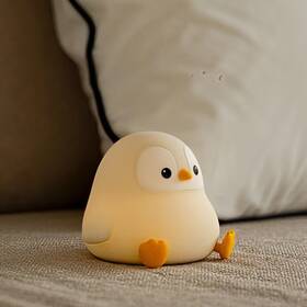 Atsui Atle015aw Penguin Night Light Led Squishy Novelty Animal Lamp Small Gray