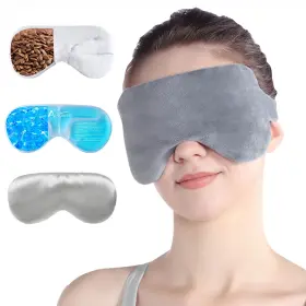 Atsuwell 792556350851 Cooling Heated Eye Mask For Dry Eyes Microwave Warm Compress Relaxat