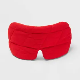 7241 Auden 198101902603 Quilted Jersey Sleep Mask Eye Red One Size #7241