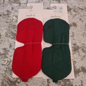 8lw2m1 Auden Quilted Eye Mask 2-pack Lot Red And Green Jersey Sleep Sleepwear Target