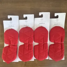 S19-022 Auden Jersey Quilted Red Eye Mask Single Sleep One Size