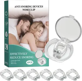 Zcbbz-a3 Auoua Life On Music Anti Snoring Devices - Silicone Nose Clip Stop 6 Pack Effective L