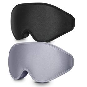 Auphil 750656342565 2 Pack Sleep Eye Mask Contoured Blackout Blindfold Zero Pressure For Men Women