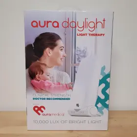 Bl40 Auramedical Aura Daylight Therapy Lamp 10000 Lux Light Box Uv Free Timer New Adjustable