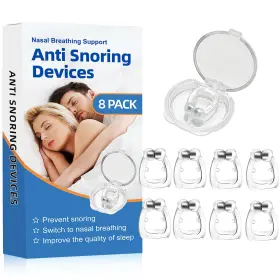 Auronp 766683799265 Anti Snoring Devices 8 Pack Silicone Magnetic Stop Solution