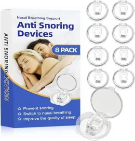 Auronp 797409106708 Anti Snoring Devices 8 Pack Silicone Magnetic Stop Solution