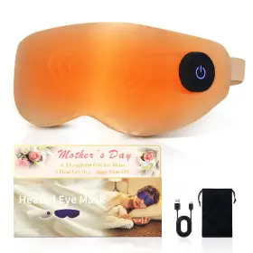 Cs02 Aurorcness Heated Eye Mask For Dry Eyes Cordless Silk 3 Heat Levels Rechargeable