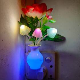Ausaye 7347 Sensor Led Night Light Plug-in Nightlight 1 Pack Multiple Colors