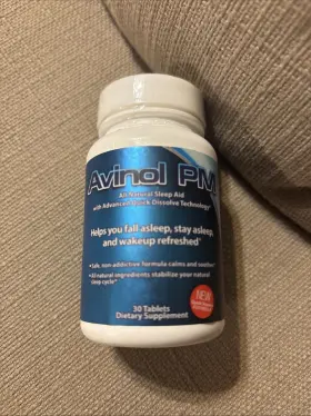 Avinol Pm 831699000404 Quick Dissolve Tablets - All Natural Herbal Sleep 30ct Exp 12/2026