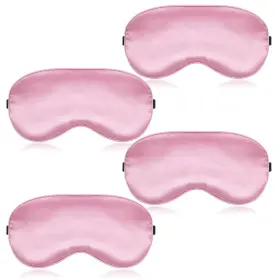 5247mlix5948 Aysatogc Pink Silk Adjustable Strap Sleep Mask For Women Girls Sleeping Eye Protection