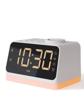 Ch-02 Babelio Alarm Clock White Noise Sound Machine Night Light Sleep Timer