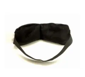 M0260 Bandwagon Weighted Sleep Mask Black Soft Polyester Shell Glass Bead Filler #m0260
