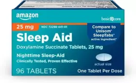78585 Basic Amazon Care Nighttime Sleep Aid Tablet/ For Adults Doxylamine Succinate