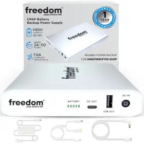 Battery Power Solutions 850040313796 Freedom Cpap Backup Supply 160 Watt Hour For Camping Airline
