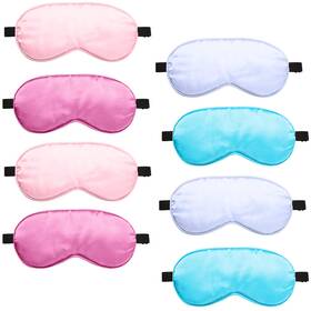 Bbto Masks-08409 8 Pcs Sleep Mask Silk Eye For 1 Count Pack Of Light Color