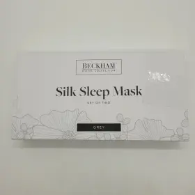 Beckham Hotel Collection 850038158064 100% Mulberry Silk Grey Sleep Masks Set Of 2