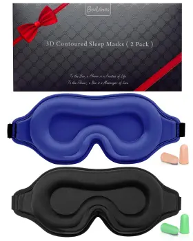 Beevines 976311760633 3d Sleep Mask 2 Pack Adjustable Eye Cover For Lash Extensions