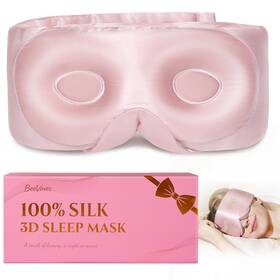 Beevines 976311760671 Pure Silk 3d Sleep Mask For Women Luxury 100% 22 Momme Mulberry Cont