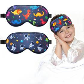 Beevines 976311760695 Kids 100 Real Mulberry Silk Sleep Mask 2 Pack Original Design Pure Slee