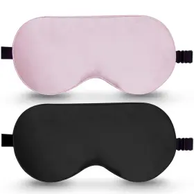 B08817h6hs Beevines 100% Mulberry Silk Sleep Mask 2-pack Pure Eye Masks Red