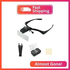 Mg9892b Beileshi Headhand Magnifier Glasses With 2 Led Professional Jewelers Loupe Light Bracket