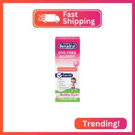 493805 Benadryl Childrens Dye-free Allergy Relief Liquid 12.5 Mg Diphenhydramine Hcl