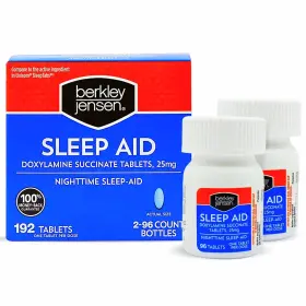 Berkley Jensen 888670058381 Sleep Aid 192 Tablets - Doxylamine Succinate 25 Mg Nighttime S