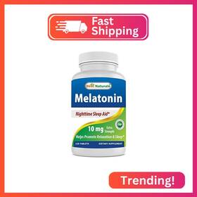 Best Naturals 817716013602 Melatonin 10mg Non-gmo Tablets - Helps Promote Relaxation And Slee