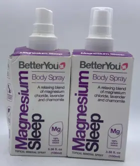 Better You 060148520186 2pk Magnesium Sleep Body Spray 3.38 Fl Oz Each Fast Shipping