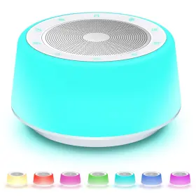 Bgoverss 975300800299 White Noise Sound Machine Baby With 30 Soothing Sounds And 7 C