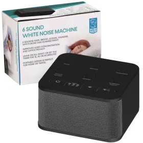 B0b3cg3m1dus Big Red Rooster Sound Machine - White Noise Rain Portable Sleep Black