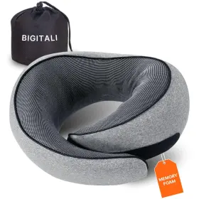 Bigitali 199284050334 Travel Pillow For Airplane Neck With Memory Foam