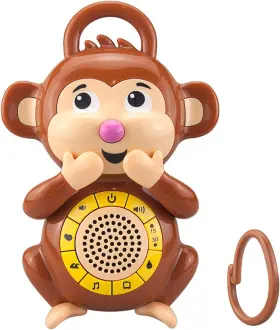 B2140 Bigmonat Monkey Baby Sleep Soother With A White Noise Sound Machine Grey