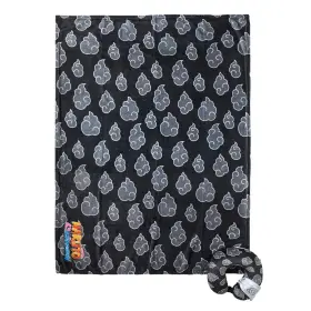 Cma6657narpp00 Bioworld Naruto Gray Clouds 3-piece Neck Pillow Travel Set With Eye Mask And Blanket
