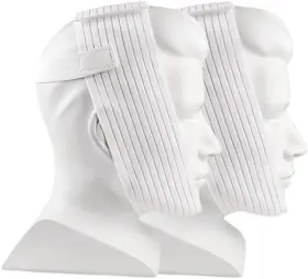 Bistras 726084455566 Super Deluxe White Chin Strap With Extra Support Anti-snore