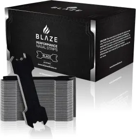 Blaze 313091196140 Slim Performance Nose Strips For Breathing 60 Ct - Oil And Sweat Proof Adhesive