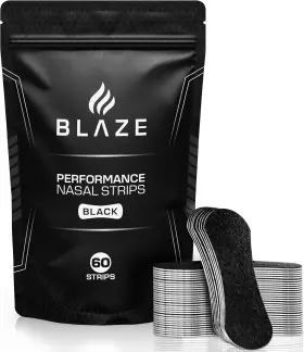 Blaze 313114189180 Performance Nose Strips For Breathing 60 Count - Oil And Sweat Proof Adhesive