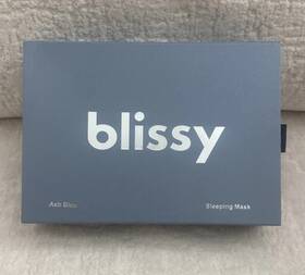 Blissy 810073590120 100% Mulberry Silk Sleeping Mask Ash Blue Nib