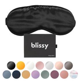 Blissy 810073590168 Silk Sleep Mask Unisex Blackout 100% Pure Mulberry