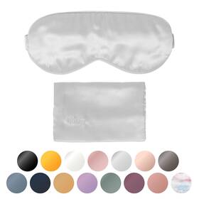 Blissy 850009689399 Silk Sleep Mask 100% Mulberry Total Blackout Silver
