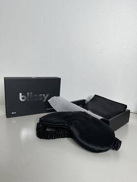 Blissy B08fdgc7cc Pure Silk Sleep Mask Black Single Model