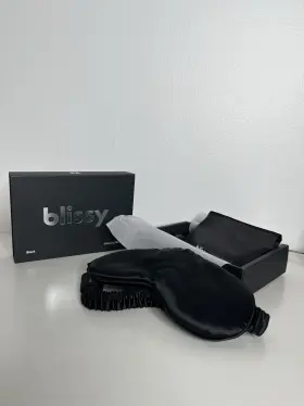 B08fdgc7cc Blissy Pure Silk Sleep Mask Black Single Model