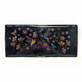 Blue Ivy 190518050090 Velvet Sleep Mask Black With Hummingbirds Butterflies Cc