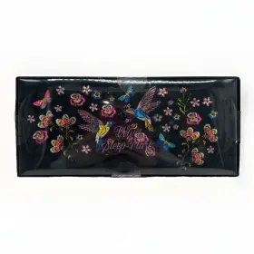 Blue Ivy 190518050090 Velvet Sleep Mask Black With Hummingbirds Butterflies Cc