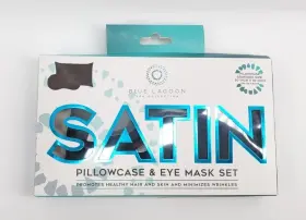 Blue Lagoon 748279168587 Spa Collection Satin Standard Pillowcase And Eye Mask Set