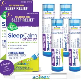 Boiron 306969311424 Sleepcalm On The Go Sleep Aid For Deep Relaxing 80 Count Pack Of 4