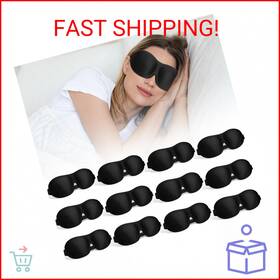 Bonuci Ps-bonuci-2955 12 Pack Sleep Mask Blackout 3d Eye For Ultralight Sleeping Night Bli