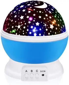Borelor 191171112088 Star Night Light For Kids 12 Color 1 Count Pack Of Blue