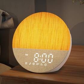 Botdoys Yf-04 Sunrise Alarm Clock For Morning Wake-up Gentle Gradual Wake Up Light Hea